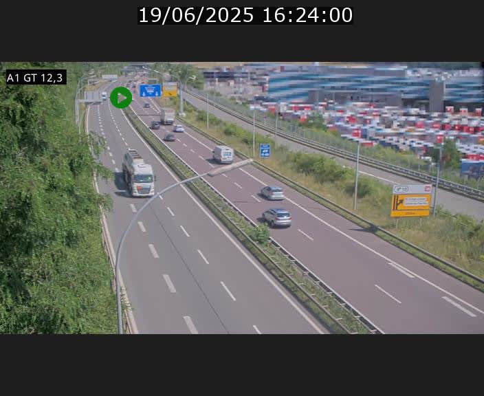 Traffic live webcam Luxembourg Senningerberg - A1 direction Allemagne - BK 12.3