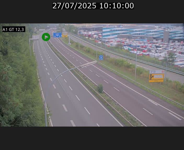 Traffic live webcam Luxembourg Senningerberg - A1 direction Allemagne - BK 12.3