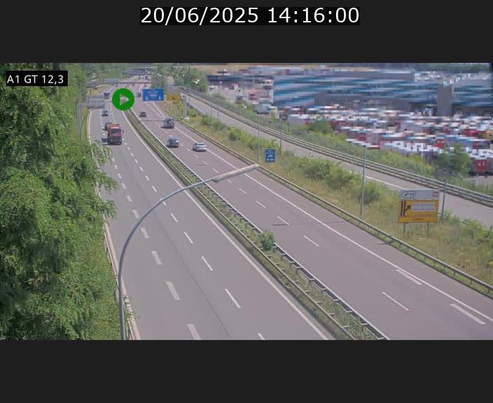 <h2>Traffic live webcam Luxembourg Senningerberg - A1 direction Allemagne - BK 12.3</h2>