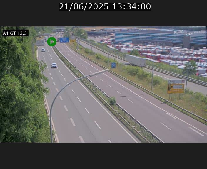<h2>Traffic live webcam Luxembourg Senningerberg - A1 direction Allemagne - BK 12.3</h2>