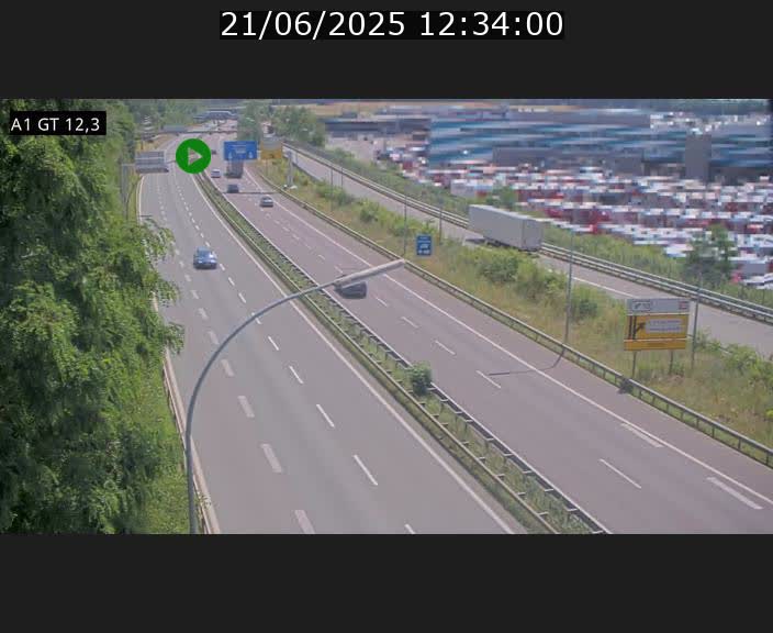 <h2>Traffic live webcam Luxembourg Senningerberg - A1 direction Allemagne - BK 12.3</h2>