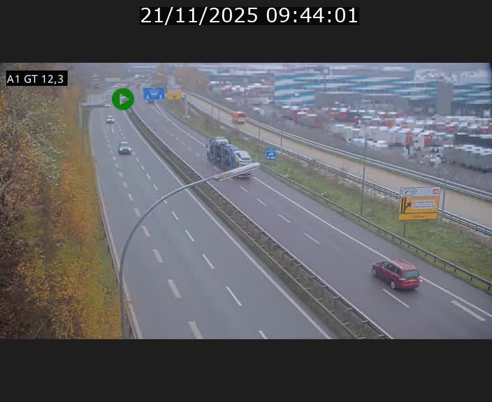 <h2>Traffic live webcam Luxembourg Senningerberg - A1 direction Allemagne - BK 12.3</h2>
