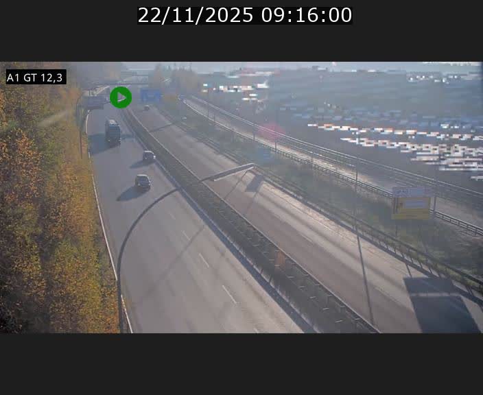 <h2>Traffic live webcam Luxembourg Senningerberg - A1 direction Allemagne - BK 12.3</h2>