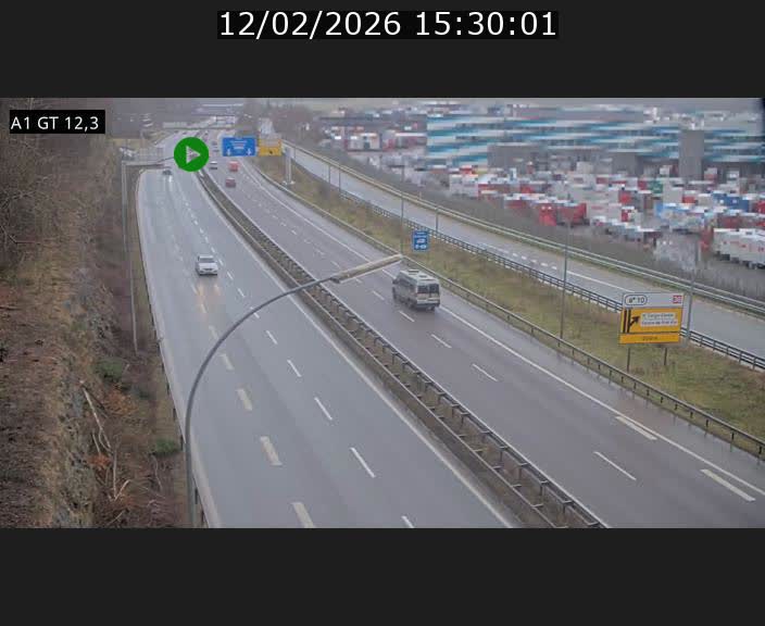 <h2>Traffic live webcam Luxembourg Senningerberg - A1 direction Allemagne - BK 12.3</h2>