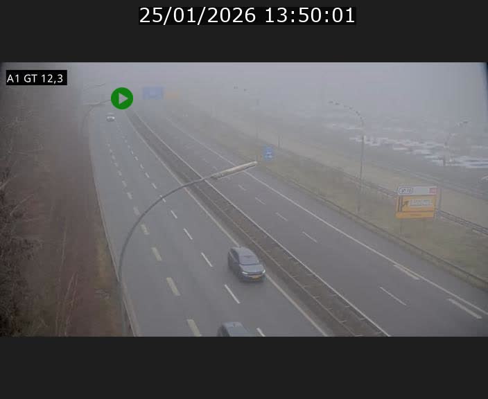 <h2>Traffic live webcam Luxembourg Senningerberg - A1 direction Allemagne - BK 12.3</h2>