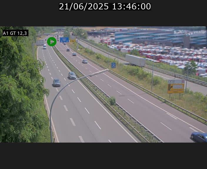 <h2>Traffic live webcam Luxembourg Senningerberg - A1 direction Allemagne - BK 12.3</h2>