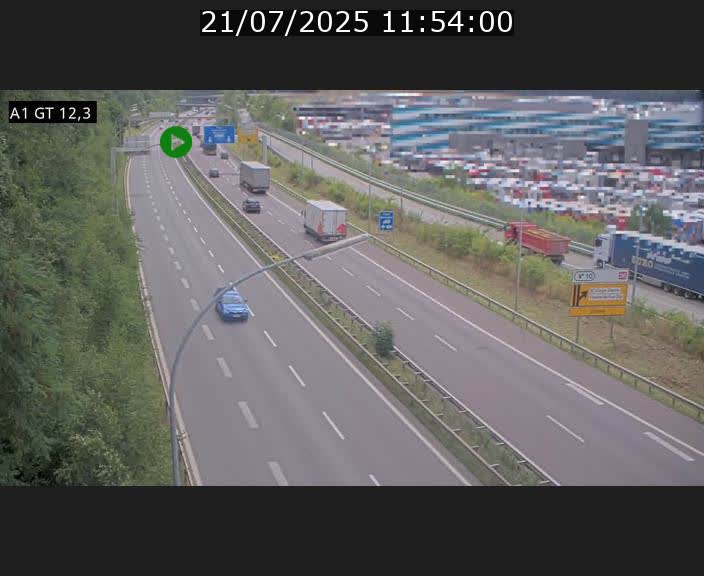 <h2>Traffic live webcam Luxembourg Senningerberg - A1 direction Allemagne - BK 12.3</h2>