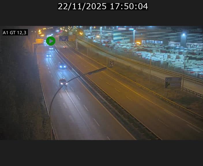 <h2>Traffic live webcam Luxembourg Senningerberg - A1 direction Allemagne - BK 12.3</h2>