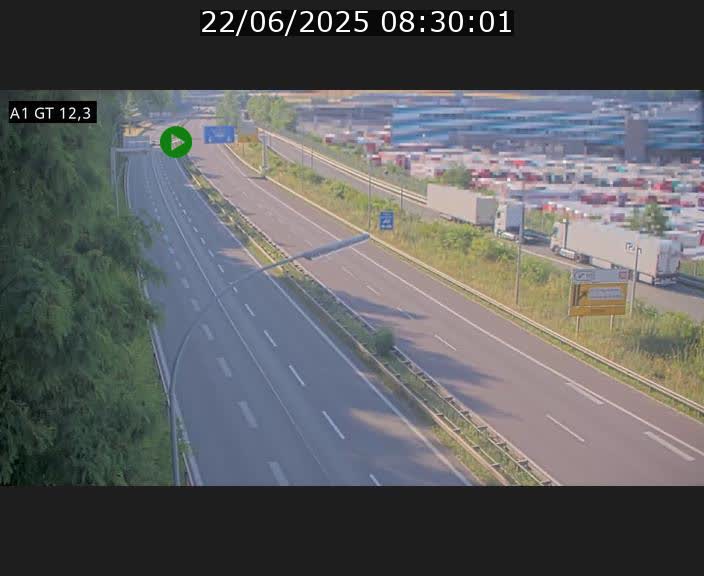 <h2>Traffic live webcam Luxembourg Senningerberg - A1 direction Allemagne - BK 12.3</h2>