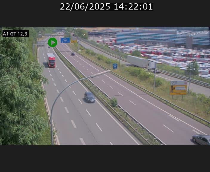 <h2>Traffic live webcam Luxembourg Senningerberg - A1 direction Allemagne - BK 12.3</h2>