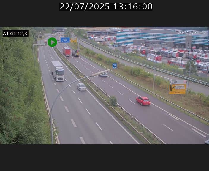 <h2>Traffic live webcam Luxembourg Senningerberg - A1 direction Allemagne - BK 12.3</h2>