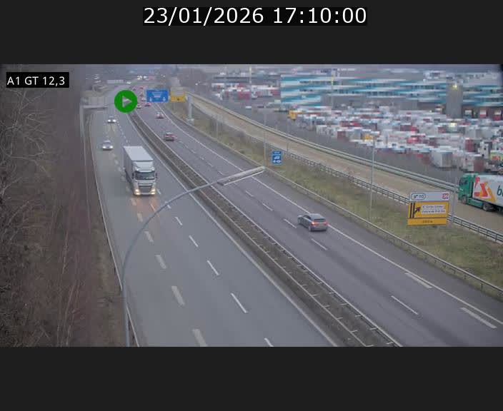<h2>Traffic live webcam Luxembourg Senningerberg - A1 direction Allemagne - BK 12.3</h2>
