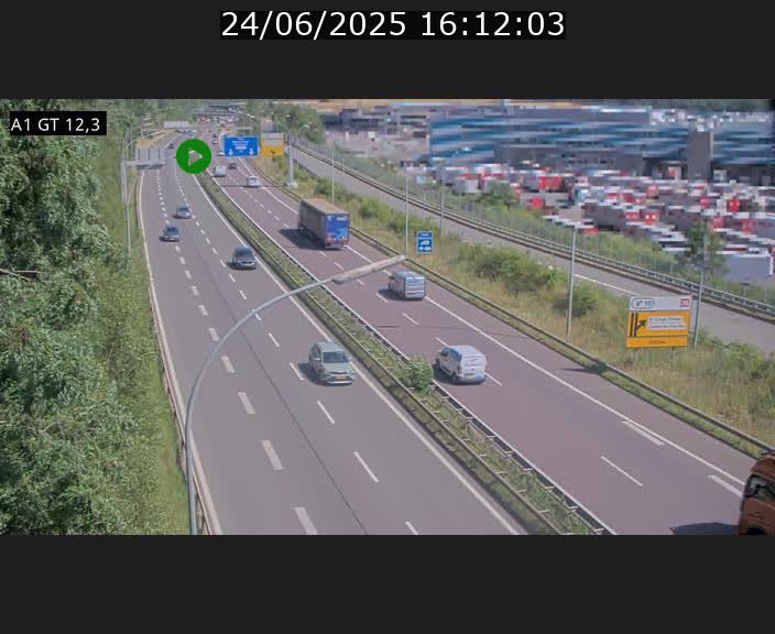 <h2>Traffic live webcam Luxembourg Senningerberg - A1 direction Allemagne - BK 12.3</h2>