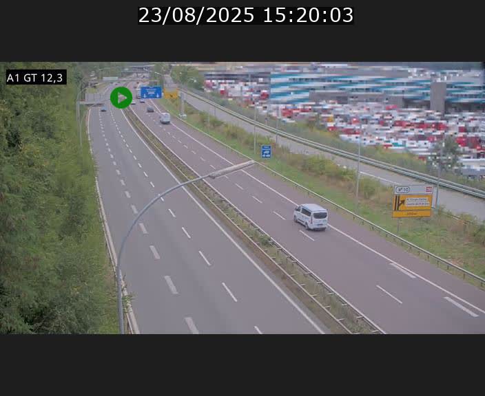 <h2>Traffic live webcam Luxembourg Senningerberg - A1 direction Allemagne - BK 12.3</h2>