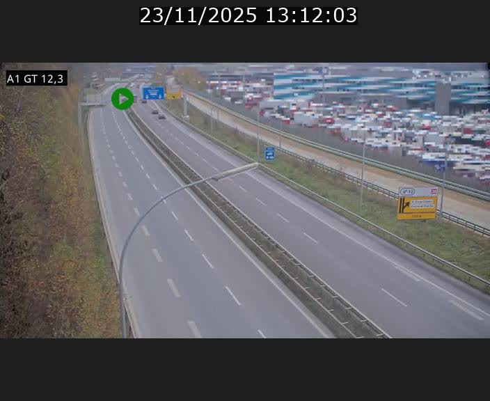 <h2>Traffic live webcam Luxembourg Senningerberg - A1 direction Allemagne - BK 12.3</h2>