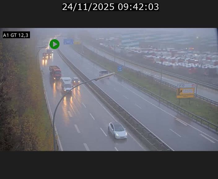 <h2>Traffic live webcam Luxembourg Senningerberg - A1 direction Allemagne - BK 12.3</h2>