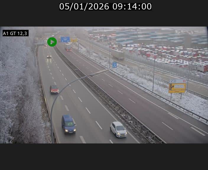 <h2>Traffic live webcam Luxembourg Senningerberg - A1 direction Allemagne - BK 12.3</h2>