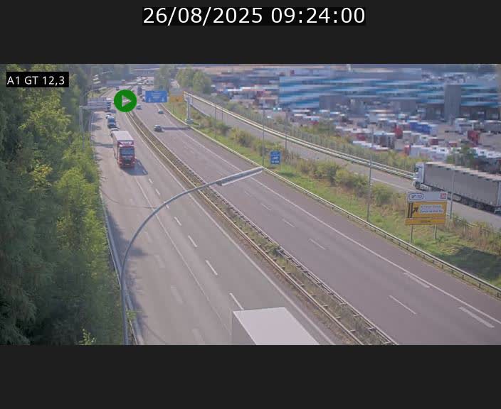 <h2>Traffic live webcam Luxembourg Senningerberg - A1 direction Allemagne - BK 12.3</h2>