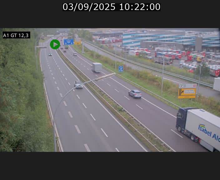 <h2>Traffic live webcam Luxembourg Senningerberg - A1 direction Allemagne - BK 12.3</h2>