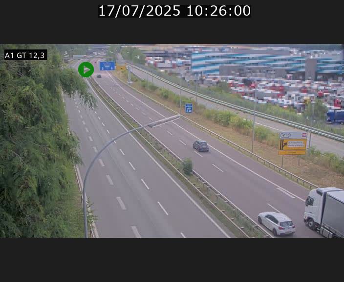 <h2>Traffic live webcam Luxembourg Senningerberg - A1 direction Allemagne - BK 12.3</h2>