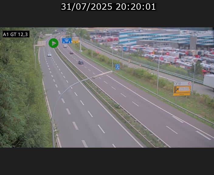 <h2>Traffic live webcam Luxembourg Senningerberg - A1 direction Allemagne - BK 12.3</h2>