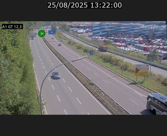 <h2>Traffic live webcam Luxembourg Senningerberg - A1 direction Allemagne - BK 12.3</h2>