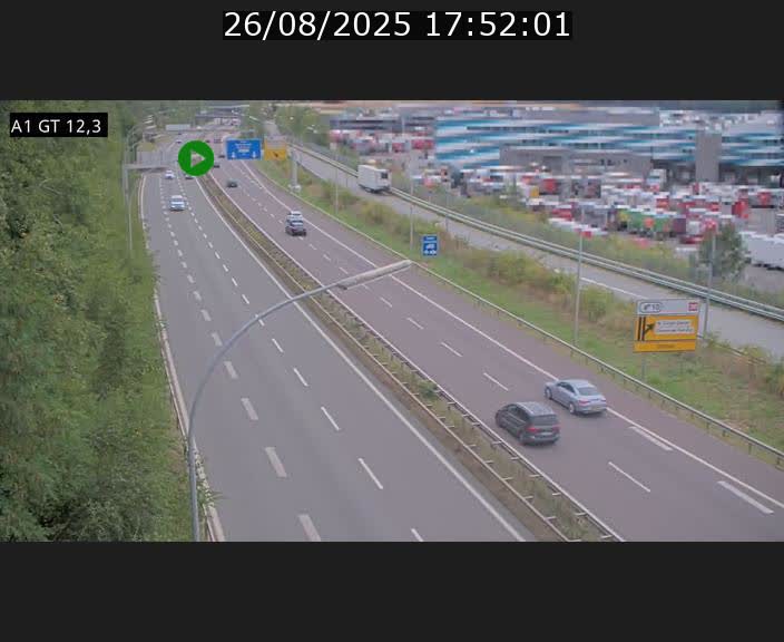 <h2>Traffic live webcam Luxembourg Senningerberg - A1 direction Allemagne - BK 12.3</h2>