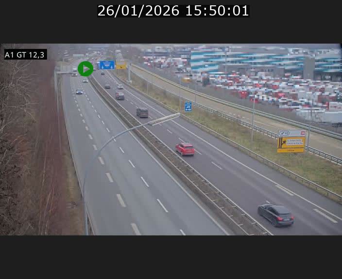 <h2>Traffic live webcam Luxembourg Senningerberg - A1 direction Allemagne - BK 12.3</h2>