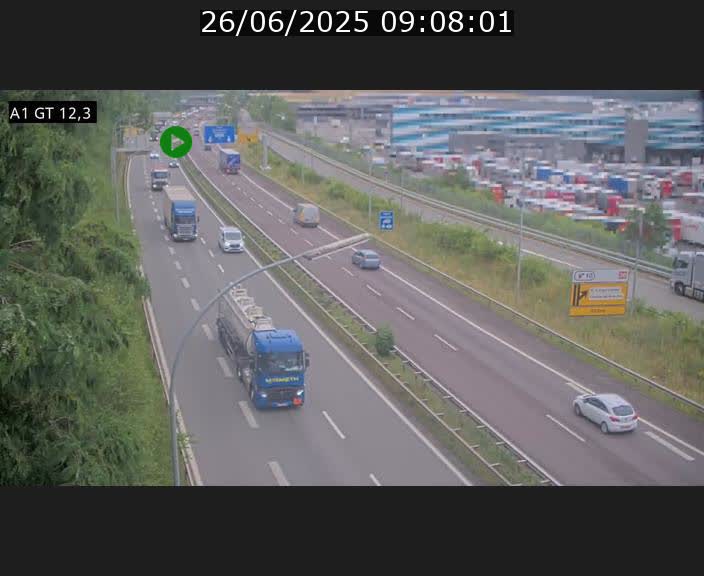 <h2>Traffic live webcam Luxembourg Senningerberg - A1 direction Allemagne - BK 12.3</h2>