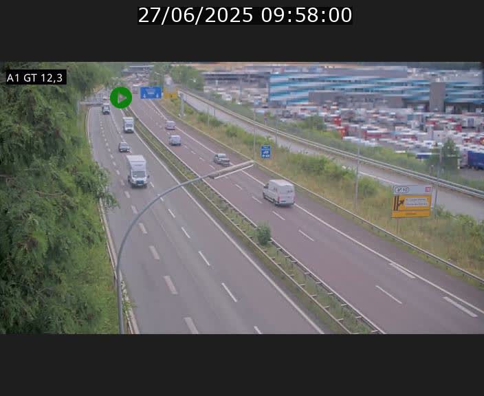 <h2>Traffic live webcam Luxembourg Senningerberg - A1 direction Allemagne - BK 12.3</h2>