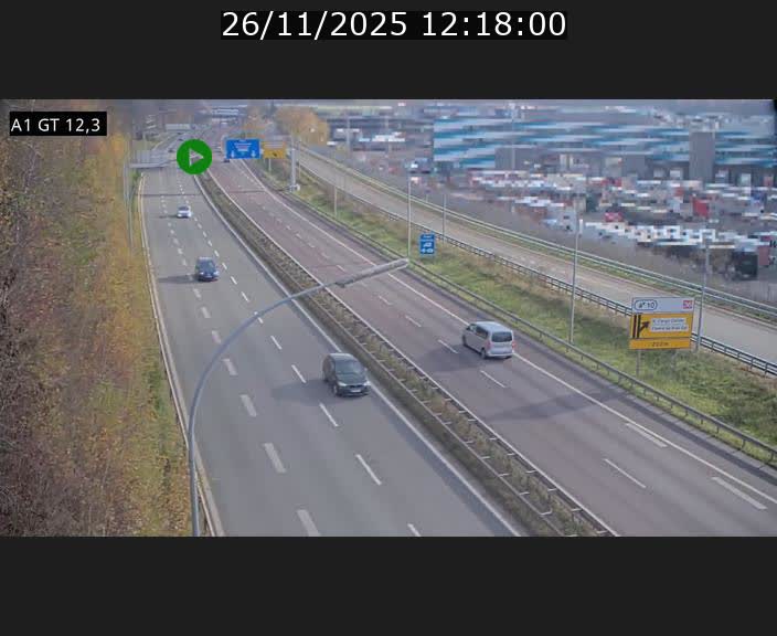 <h2>Traffic live webcam Luxembourg Senningerberg - A1 direction Allemagne - BK 12.3</h2>