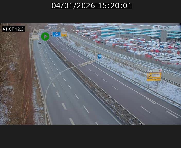 <h2>Traffic live webcam Luxembourg Senningerberg - A1 direction Allemagne - BK 12.3</h2>