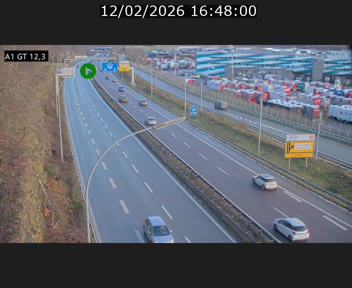 <h2>Traffic live webcam Luxembourg Senningerberg - A1 direction Allemagne - BK 12.3</h2>