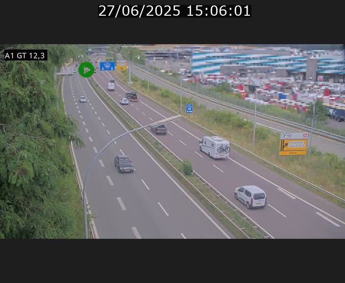 <h2>Traffic live webcam Luxembourg Senningerberg - A1 direction Allemagne - BK 12.3</h2>