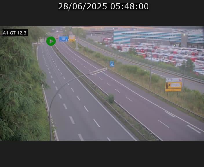 <h2>Traffic live webcam Luxembourg Senningerberg - A1 direction Allemagne - BK 12.3</h2>