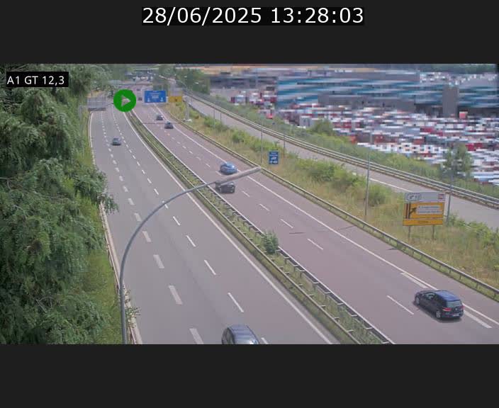 <h2>Traffic live webcam Luxembourg Senningerberg - A1 direction Allemagne - BK 12.3</h2>