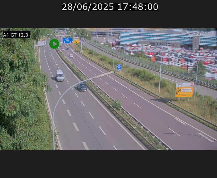 <h2>Traffic live webcam Luxembourg Senningerberg - A1 direction Allemagne - BK 12.3</h2>