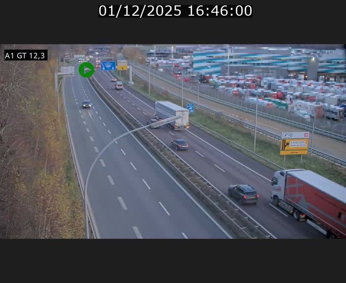<h2>Traffic live webcam Luxembourg Senningerberg - A1 direction Allemagne - BK 12.3</h2>
