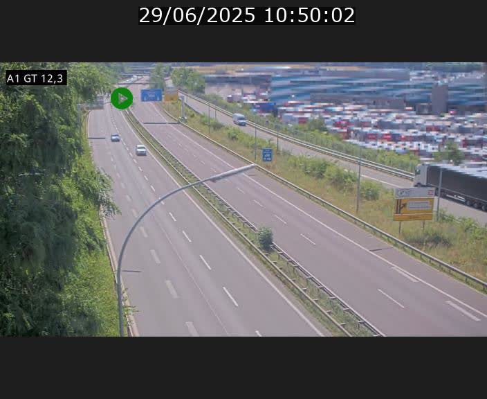 <h2>Traffic live webcam Luxembourg Senningerberg - A1 direction Allemagne - BK 12.3</h2>