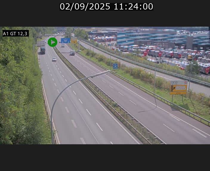 <h2>Traffic live webcam Luxembourg Senningerberg - A1 direction Allemagne - BK 12.3</h2>