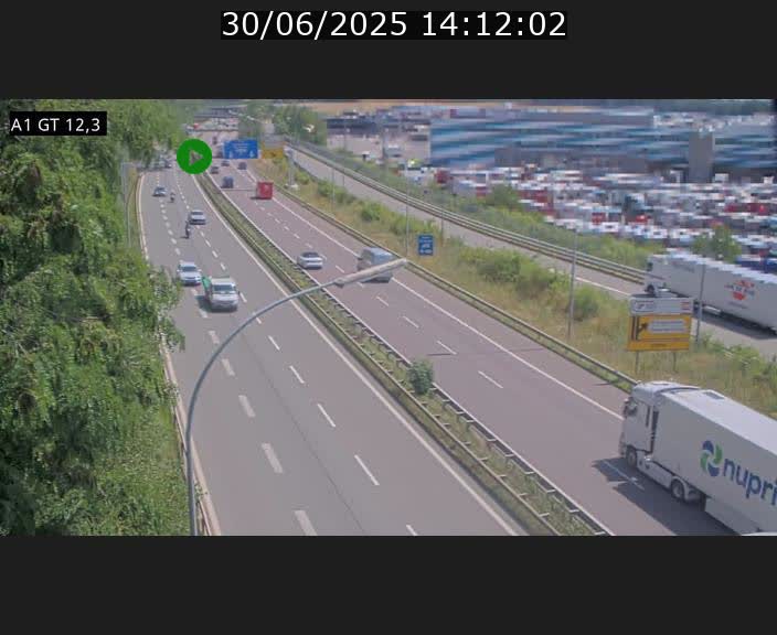 <h2>Traffic live webcam Luxembourg Senningerberg - A1 direction Allemagne - BK 12.3</h2>