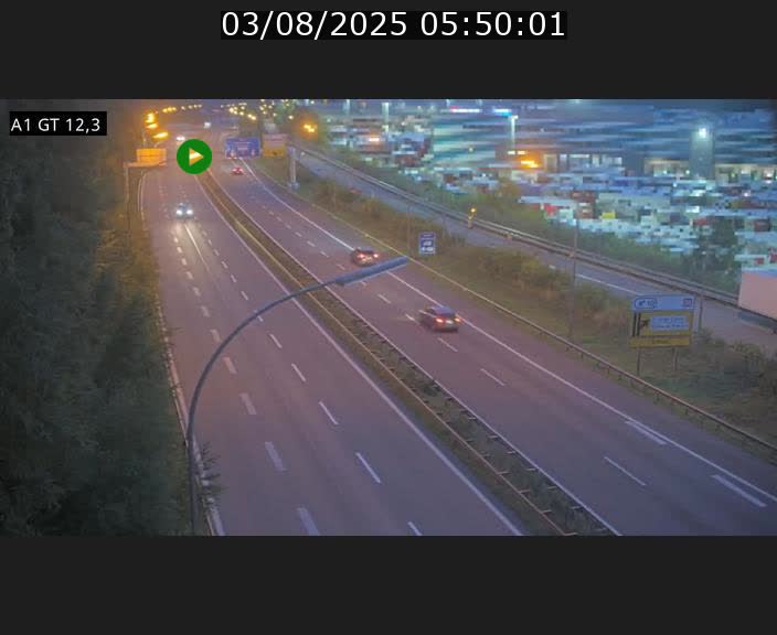 <h2>Traffic live webcam Luxembourg Senningerberg - A1 direction Allemagne - BK 12.3</h2>