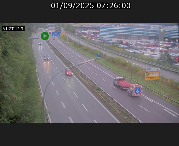 <h2>Traffic live webcam Luxembourg Senningerberg - A1 direction Allemagne - BK 12.3</h2>