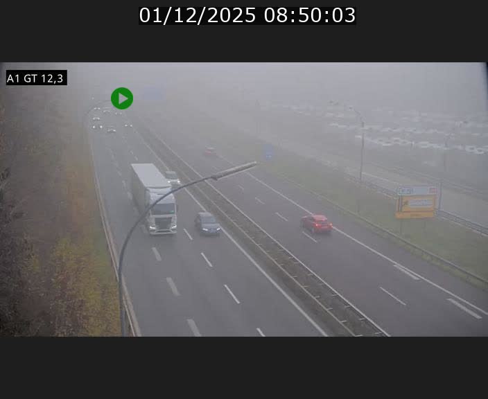 <h2>Traffic live webcam Luxembourg Senningerberg - A1 direction Allemagne - BK 12.3</h2>