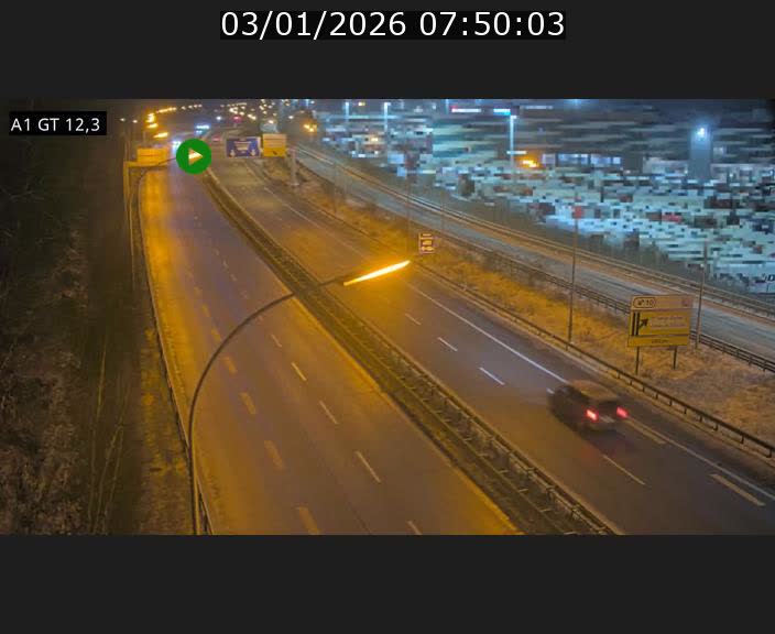 <h2>Traffic live webcam Luxembourg Senningerberg - A1 direction Allemagne - BK 12.3</h2>