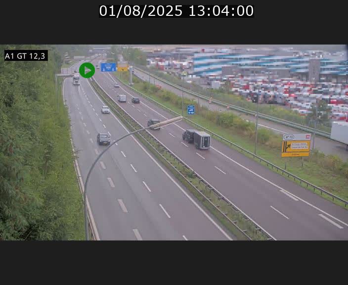 <h2>Traffic live webcam Luxembourg Senningerberg - A1 direction Allemagne - BK 12.3</h2>