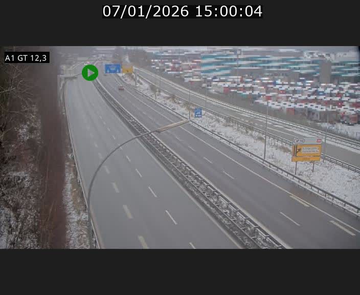 <h2>Traffic live webcam Luxembourg Senningerberg - A1 direction Allemagne - BK 12.3</h2>