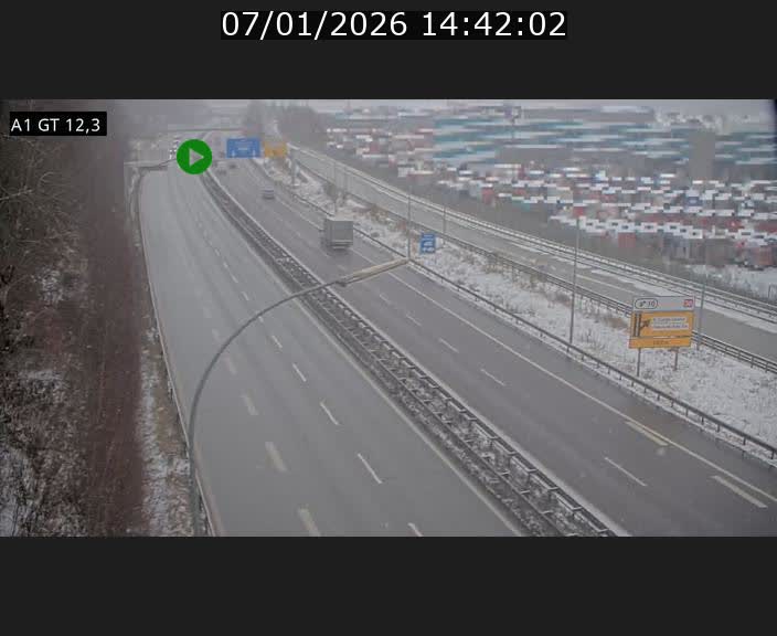 <h2>Traffic live webcam Luxembourg Senningerberg - A1 direction Allemagne - BK 12.3</h2>