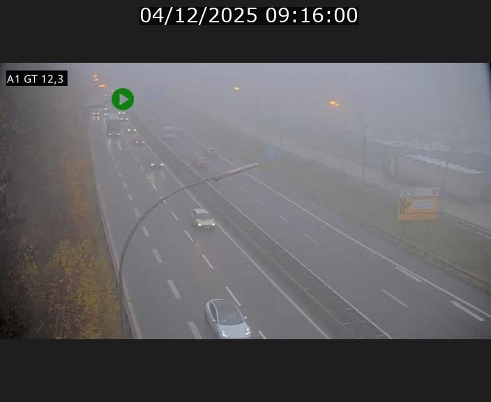 <h2>Traffic live webcam Luxembourg Senningerberg - A1 direction Allemagne - BK 12.3</h2>
