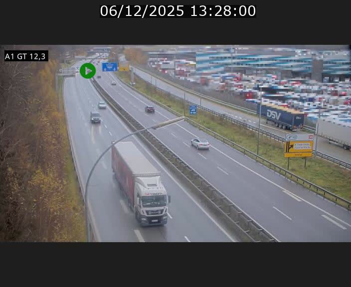 <h2>Traffic live webcam Luxembourg Senningerberg - A1 direction Allemagne - BK 12.3</h2>